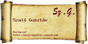 Szaló Gusztáv névjegykártya