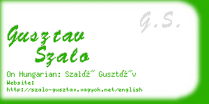 gusztav szalo business card